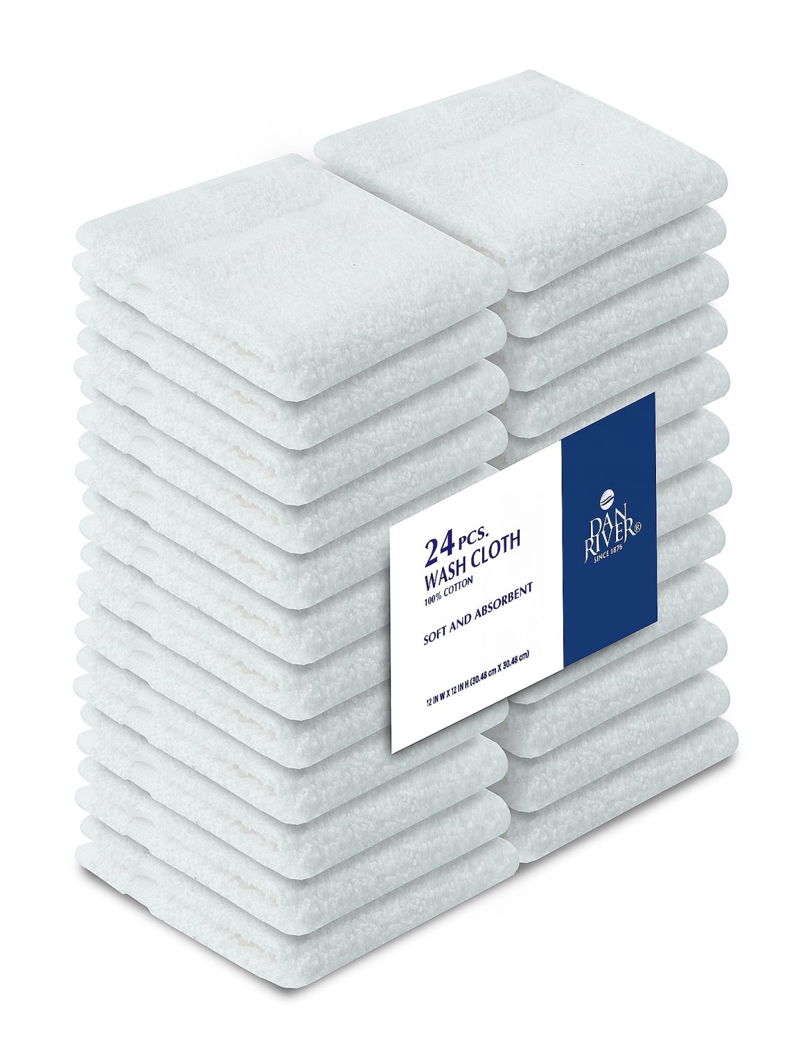 Home Essential White Face Towels (12×12) Dan River