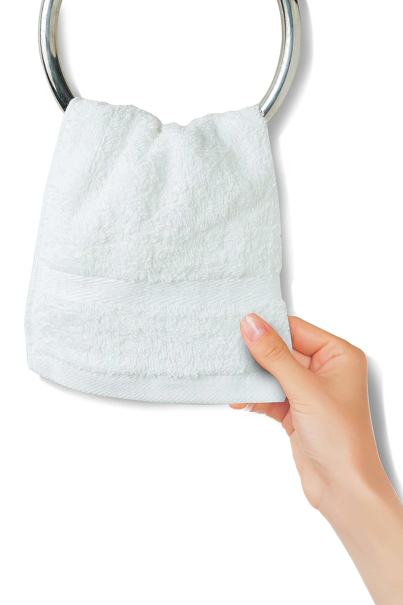Premium White Face Towels (13×13) Dan River