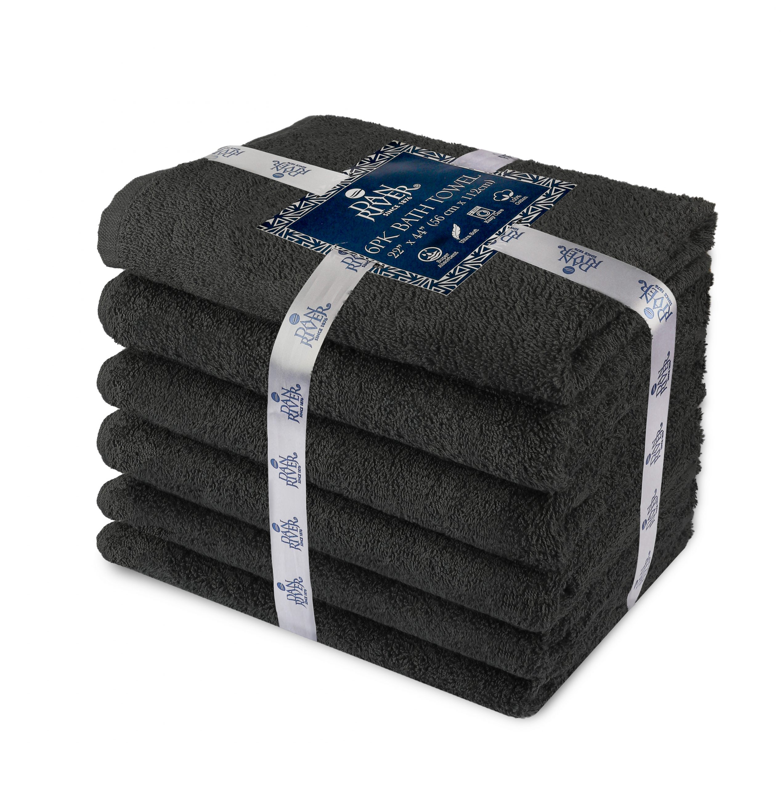 Home Essential Gray Bath Towels (22x 44) Dan River