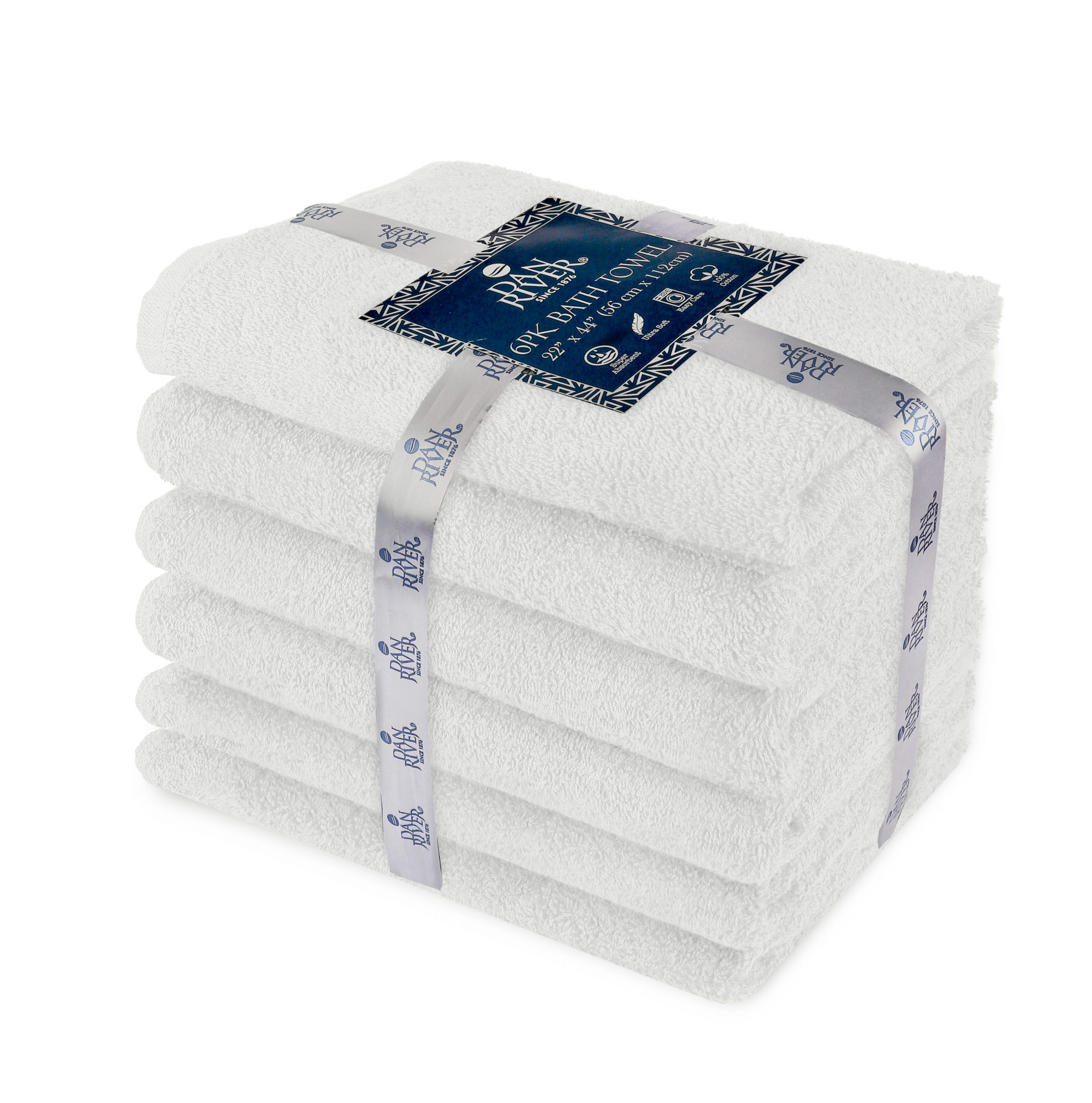 Home Essential White Bath Towels (22x 44) Dan River